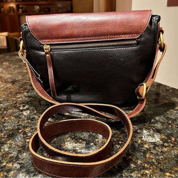 Osgoode Marley Two Toned Leather Flap Crossbody Bag - Picture 2 of 7